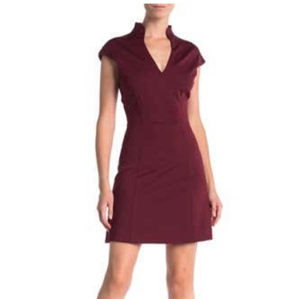 Burgundy Alexia Admor V-neck dress